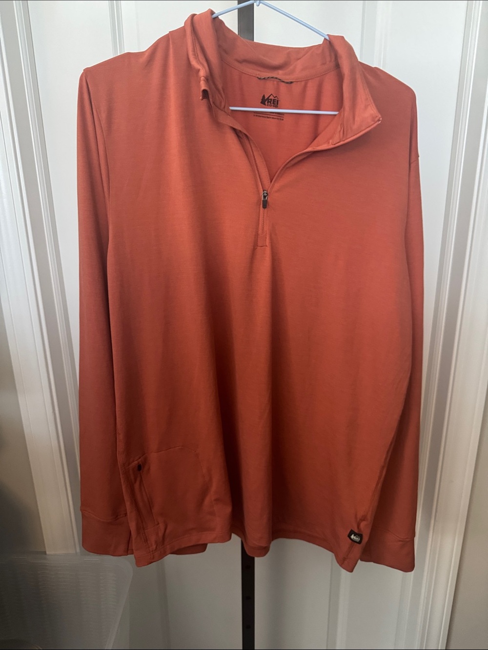 REI Men’s Rust Orange Quarter-Zip Pullover